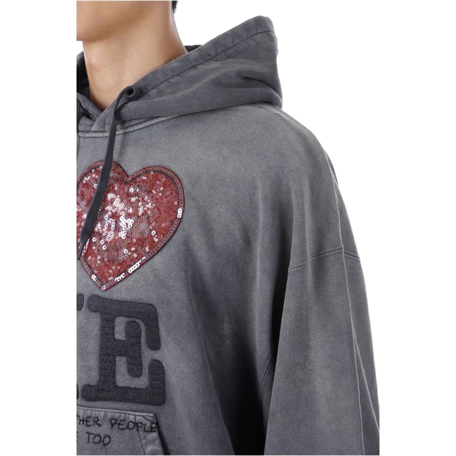 P2倍】GRIP-LOVE HOODIE - BLACK (25AW50CS400) doublet(ダブレット