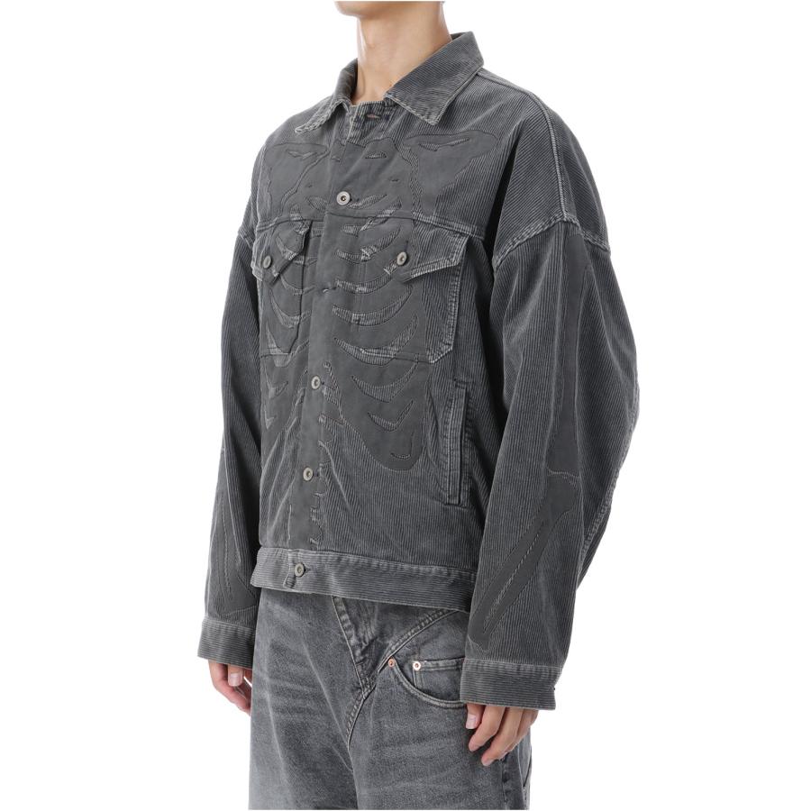 【P2倍】BONE APPLIQUE CORDUROY JACKET - GREY (25AW30BL238) doublet(ダブレット) |  | 01