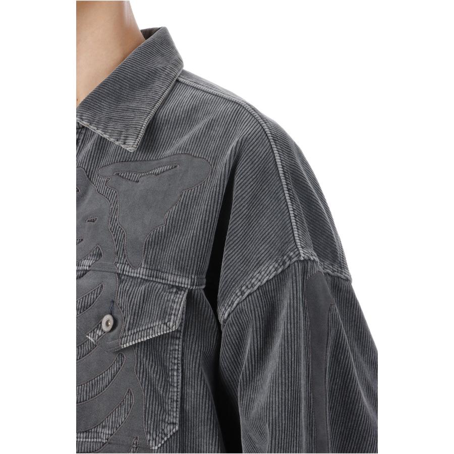 【P2倍】BONE APPLIQUE CORDUROY JACKET - GREY (25AW30BL238) doublet(ダブレット) |  | 04