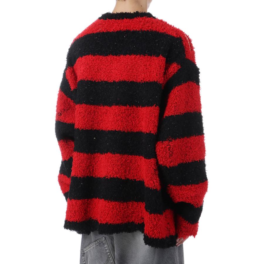 【P2倍】RECYCLED WOOL STRIPE KNIT - RED/BLACK (25AW64KN193) doublet(ダブレット) |  | 04