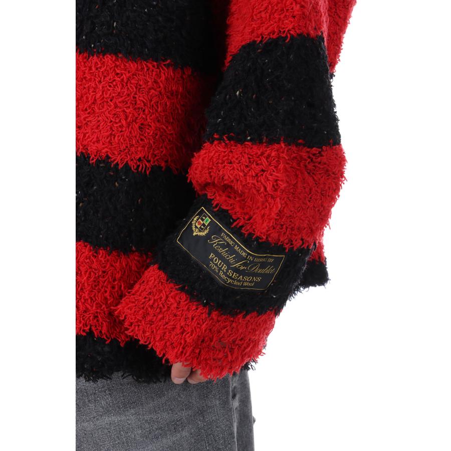 【P2倍】RECYCLED WOOL STRIPE KNIT - RED/BLACK (25AW64KN193) doublet(ダブレット) |  | 06