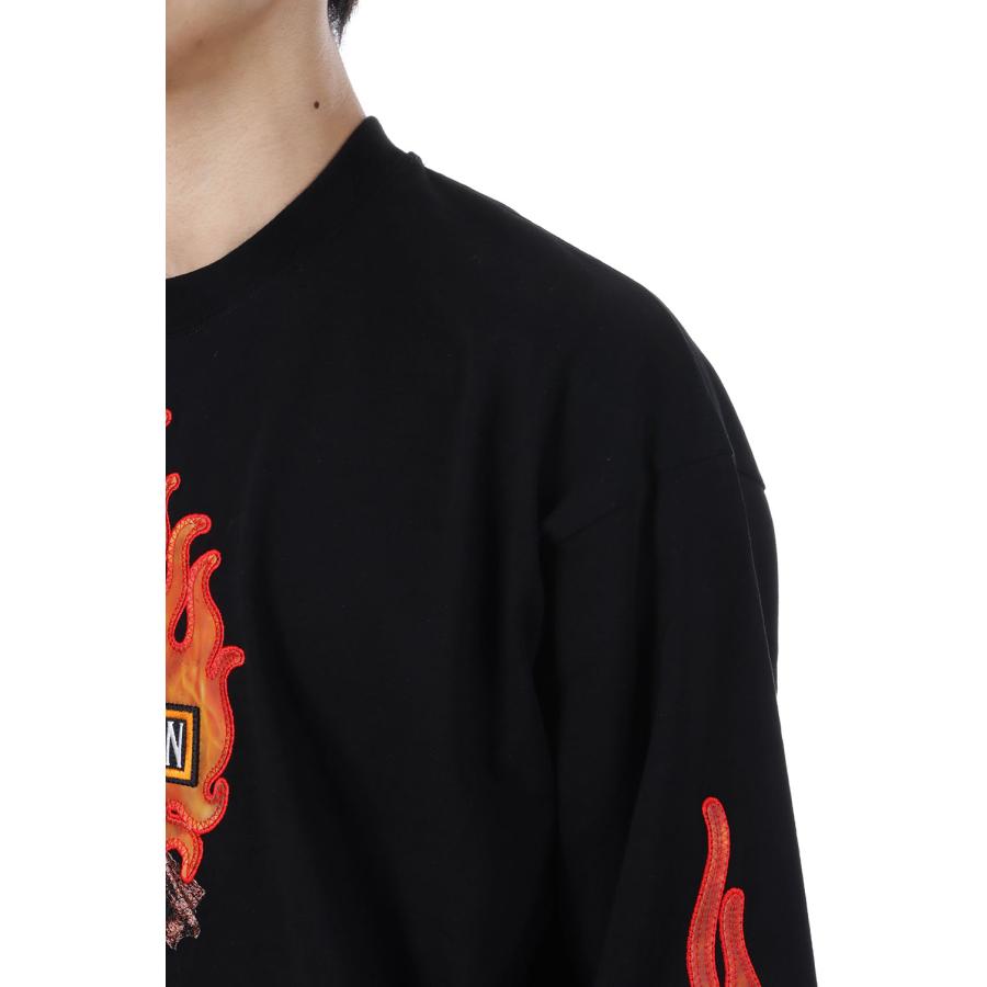 【P2倍 / SALE】1/F FLUCTUATION LENTICULAR L/S T-SHIRT - BLACK (25AW46CS409) doublet(ダブレット) |  | 05