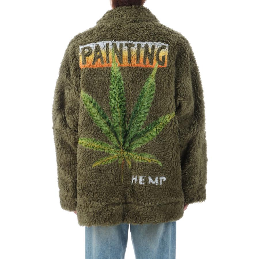 【P2倍】HAND-PAINTED HEMP FAUX FUR JACKET - KHAKI (25AW10BL227) doublet(ダブレット) |  | 02