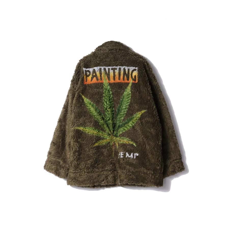 【P2倍】HAND-PAINTED HEMP FAUX FUR JACKET - KHAKI (25AW10BL227) doublet(ダブレット) |  | 05