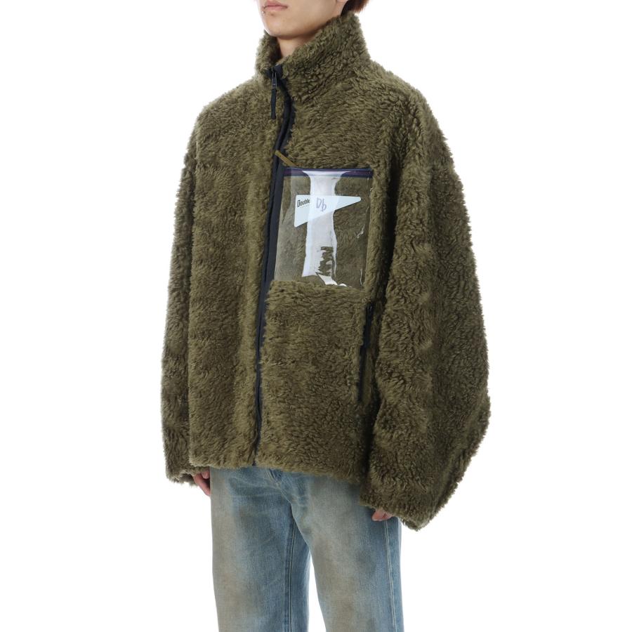 【P2倍 / SALE】HEMP FAUX FUR ZIP-UP JACKET - KHAKI (25AW10BL231) doublet(ダブレット) |  | 01