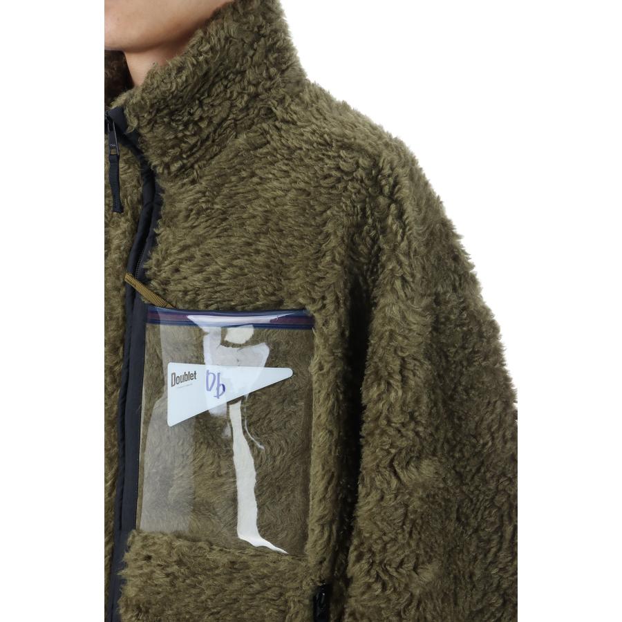 【P2倍 / SALE】HEMP FAUX FUR ZIP-UP JACKET - KHAKI (25AW10BL231) doublet(ダブレット) |  | 03