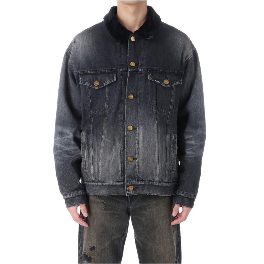 【P5倍】Boa Lining Denim Jacket - BLACK (G15BL048) KAMIYA(カミヤ) |  | 02