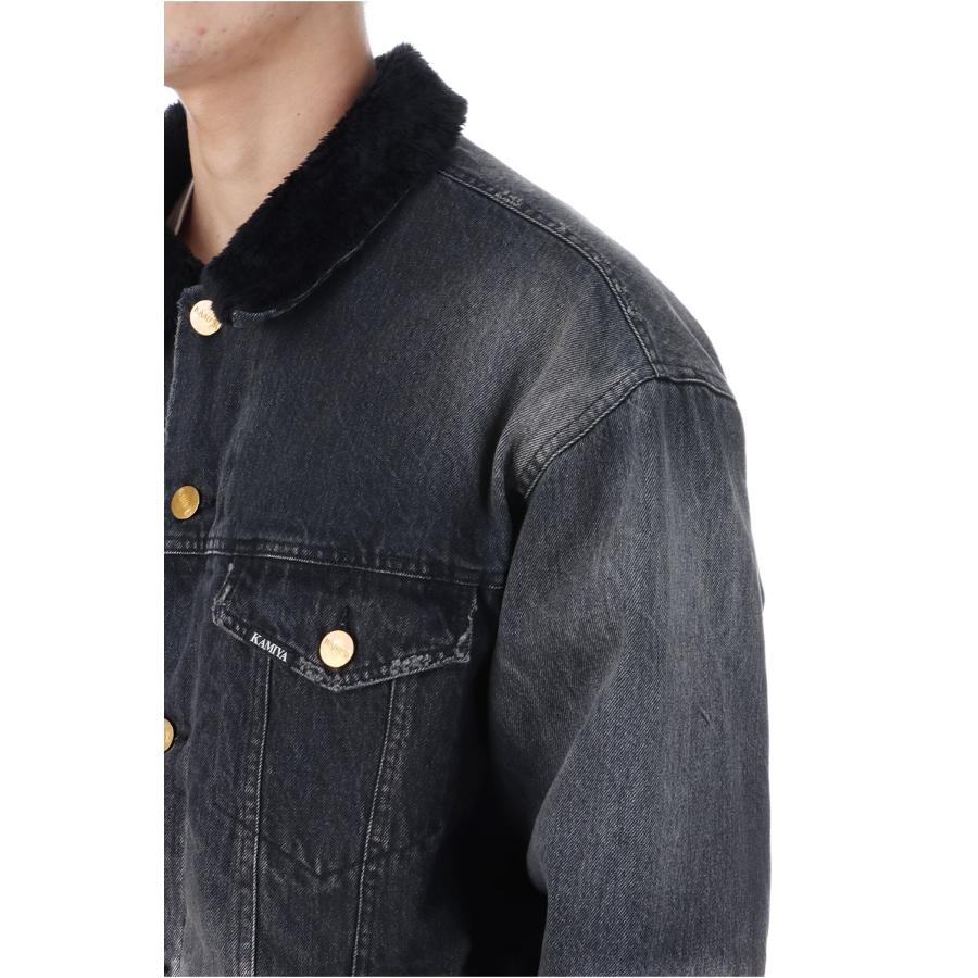 【P5倍】Boa Lining Denim Jacket - BLACK (G15BL048) KAMIYA(カミヤ) |  | 06