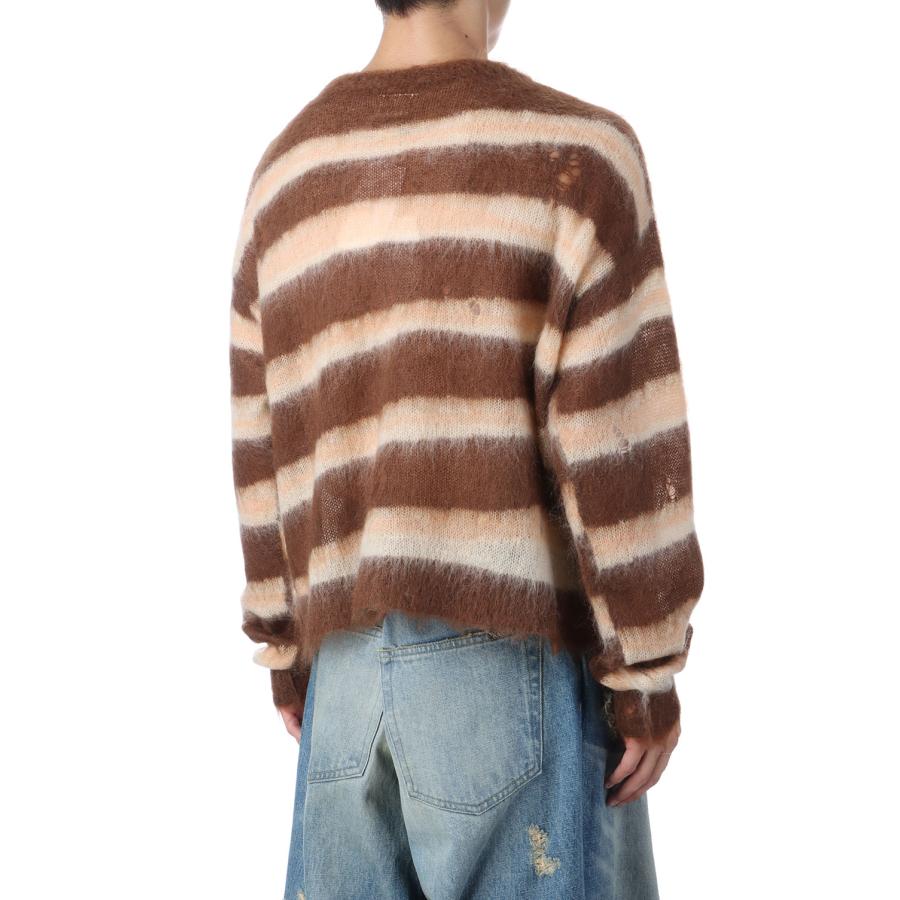 Distressed Border Mohair Sweater - BROWN (G15PO071) KAMIYA(カミヤ) |  | 02