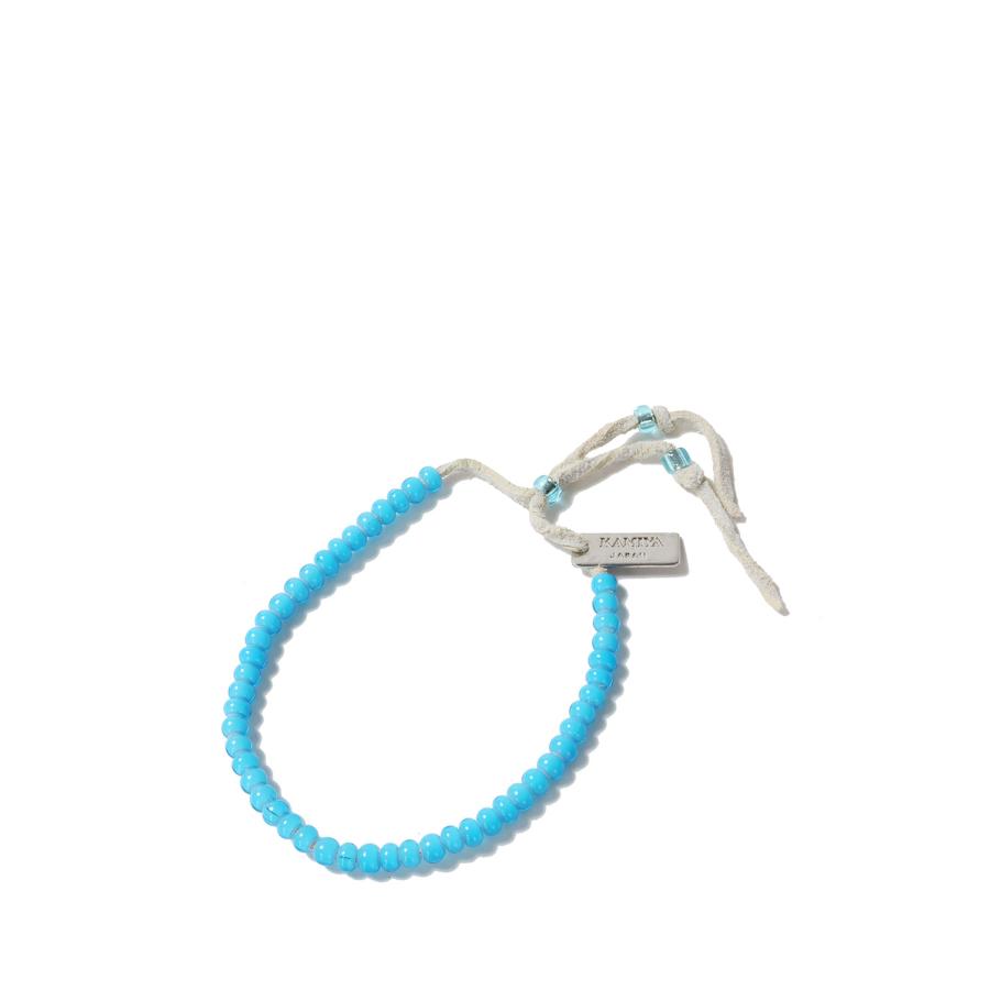 【P5倍】Glass Beaded Bracelet - AQUA (G15AC217) KAMIYA(カミヤ) | 