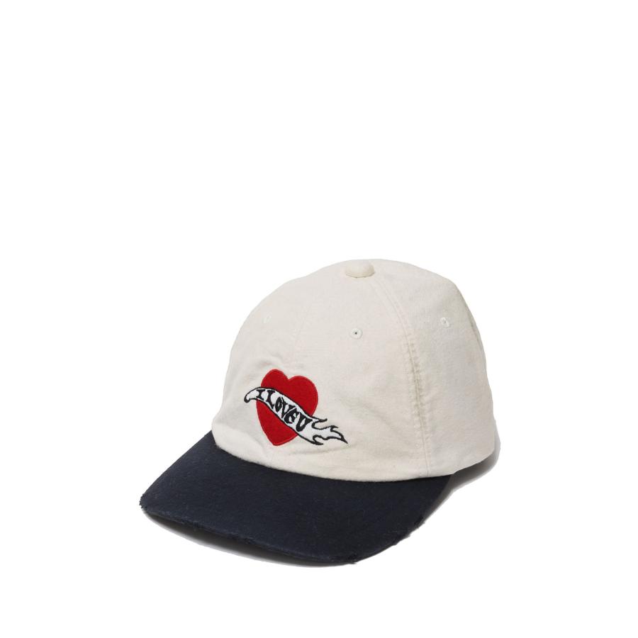 【P5倍】CA4LA x KAMIYA I LOVE U Distressed Cap - BLACK (G15CA103) KAMIYA(カミヤ) | 