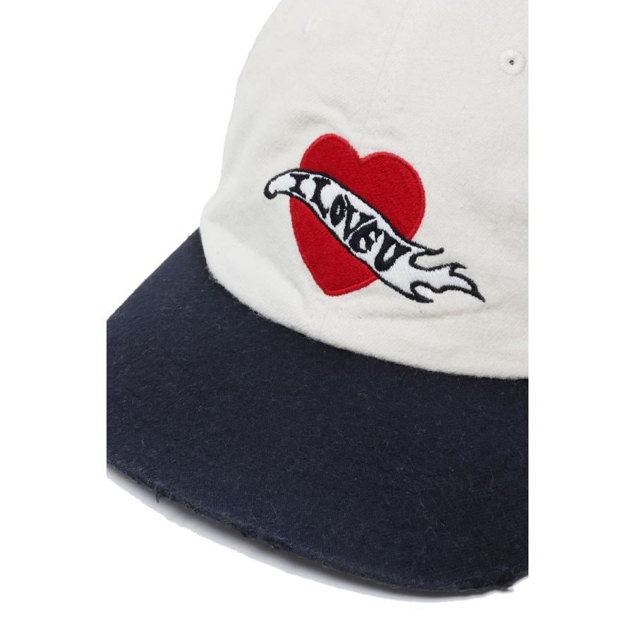 【P5倍】CA4LA x KAMIYA I LOVE U Distressed Cap - BLACK (G15CA103) KAMIYA(カミヤ) |  | 03