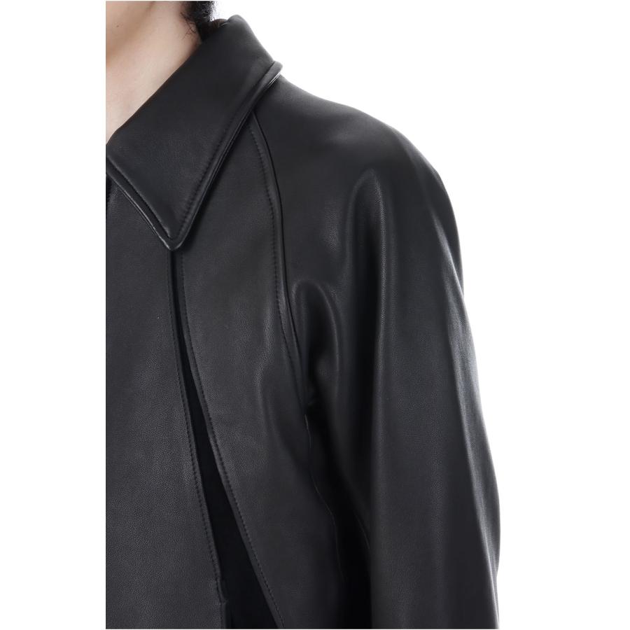 【SALE】LEATHER PANELED ZIP UP JACKET - BLACK (NF252J07) NVRFRGT(ネヴァーフォーゲット) |  | 05