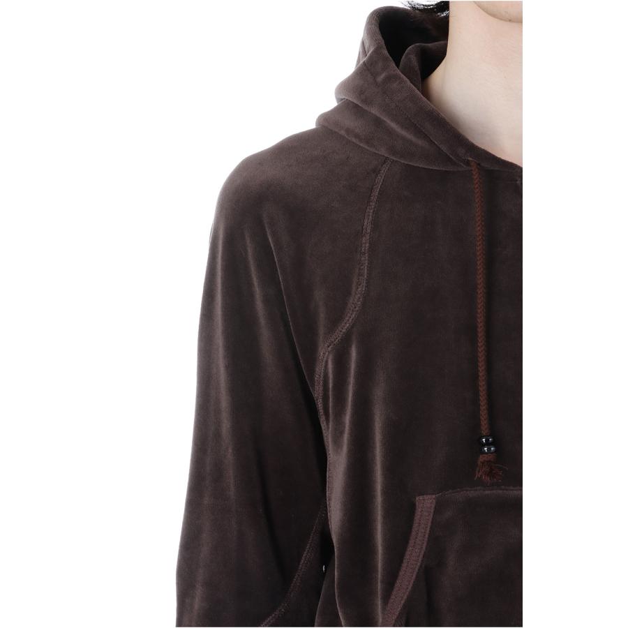 【SALE】VELOUR ZIP UP HOODIE - BROWN (NF252T04) NVRFRGT(ネヴァーフォーゲット) |  | 05