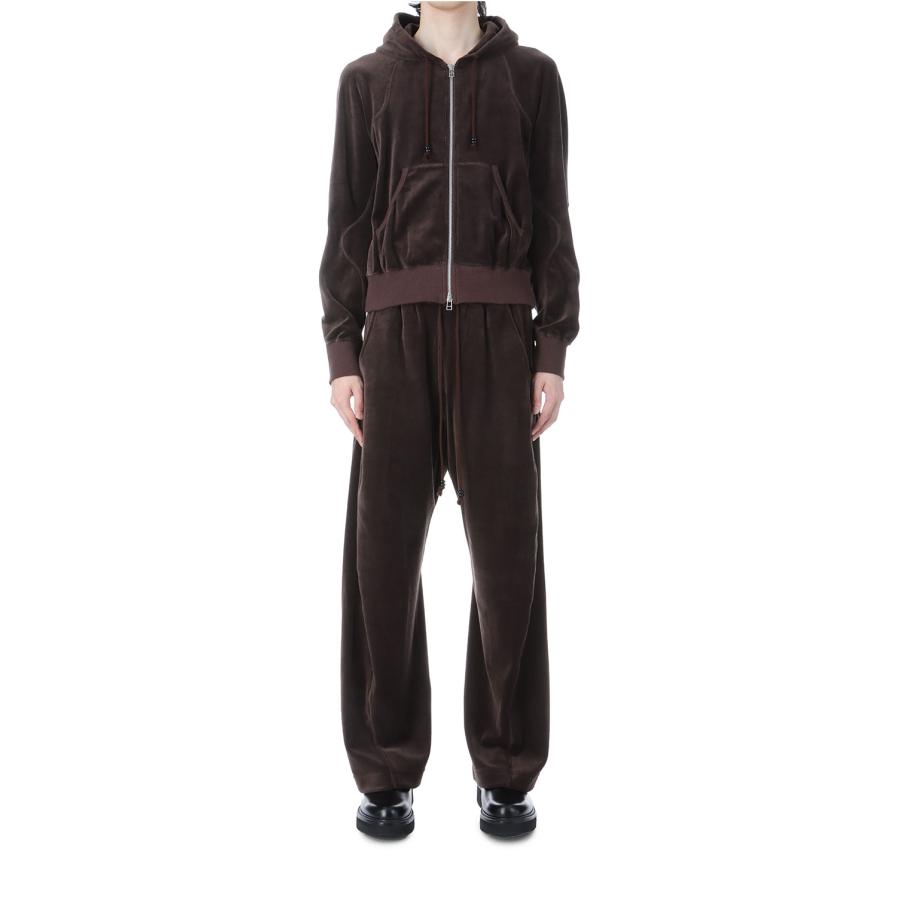 【SALE】VELOUR ZIP UP HOODIE - BROWN (NF252T04) NVRFRGT(ネヴァーフォーゲット) |  | 07