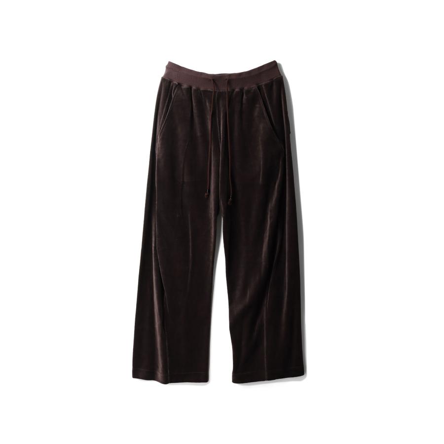 【SALE】VELOUR 3D TWISTED LOUNGE PANTS - BROWN (NF252P08) NVRFRGT(ネヴァーフォーゲット) | 