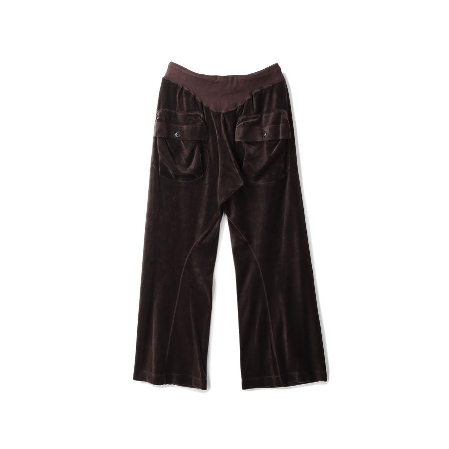 【SALE】VELOUR 3D TWISTED LOUNGE PANTS - BROWN (NF252P08) NVRFRGT(ネヴァーフォーゲット) |  | 01