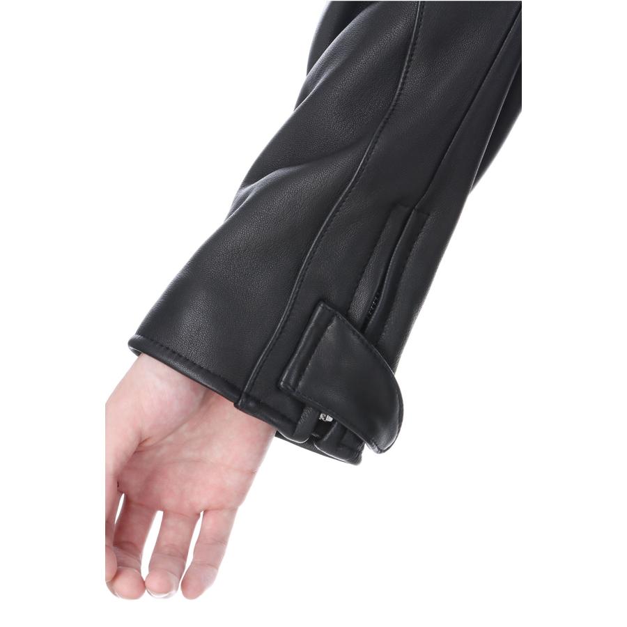 LEATHER MOTORCYCLE JACKET - BLACK (NF252J06) NVRFRGT(ネヴァーフォーゲット) |  | 06