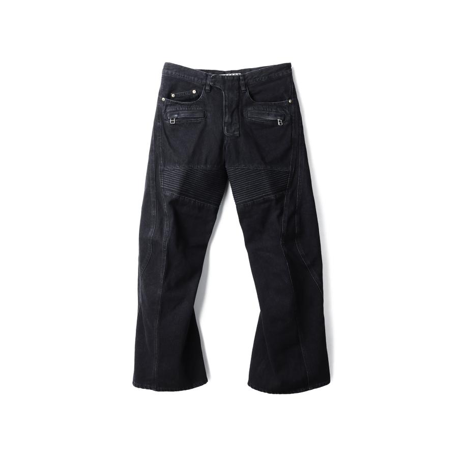 【SALE】3D TWISTED MOTO JEANS - FADED BLACK (NF252P05A) NVRFRGT(ネヴァーフォーゲット) | 