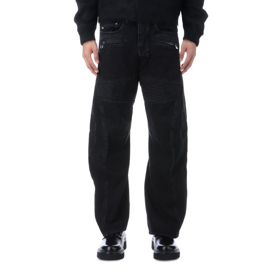 【SALE】3D TWISTED MOTO JEANS - FADED BLACK (NF252P05A) NVRFRGT(ネヴァーフォーゲット) |  | 02