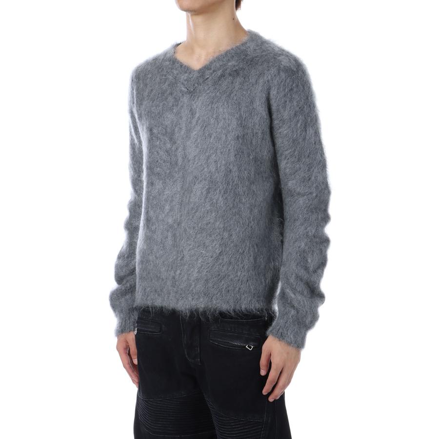 【SALE】BRUSHED MOHAIR V-NECK SWEATER - LIGHT GREY (NF252K02) NVRFRGT(ネヴァーフォーゲット) |  | 03