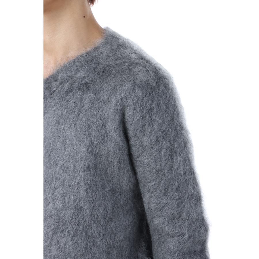 【SALE】BRUSHED MOHAIR V-NECK SWEATER - LIGHT GREY (NF252K02) NVRFRGT(ネヴァーフォーゲット) |  | 05