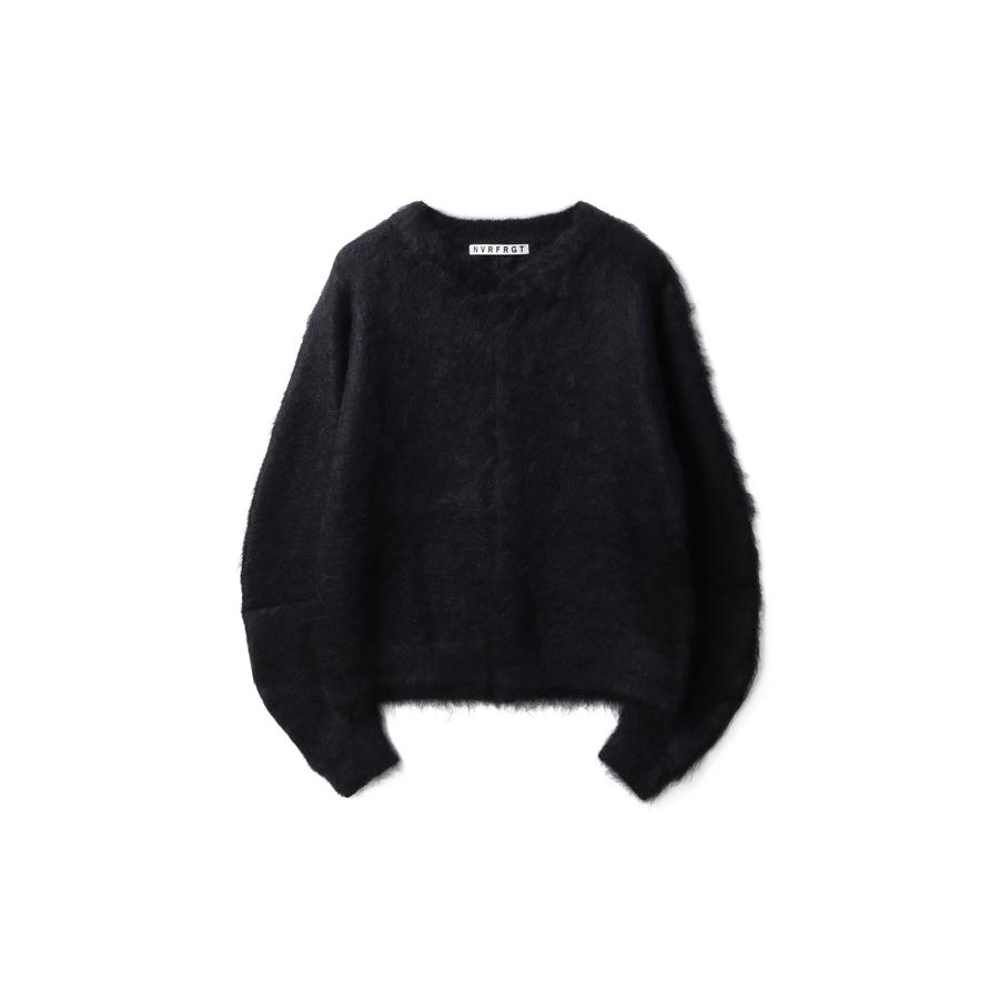 【SALE】BRUSHED MOHAIR V-NECK SWEATER - BLACK (NF252K02) NVRFRGT(ネヴァーフォーゲット) | 