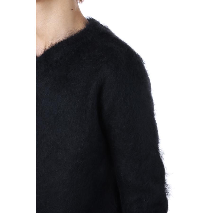 【SALE】BRUSHED MOHAIR V-NECK SWEATER - BLACK (NF252K02) NVRFRGT(ネヴァーフォーゲット) |  | 05