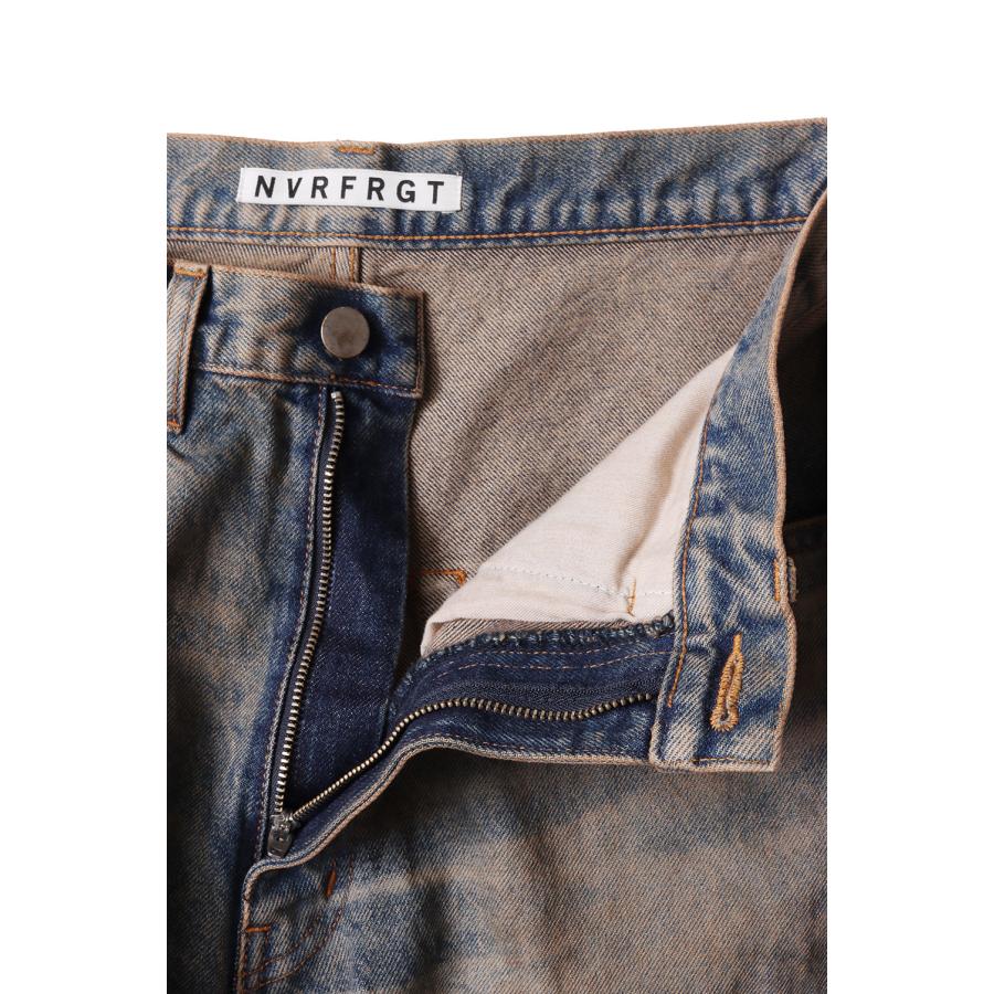 【SALE】3D TWISTED WIDE LEG JEANS - MUD FADED INDIGO (NF251P14A) NVRFRGT(ネヴァーフォーゲット) |  | 02