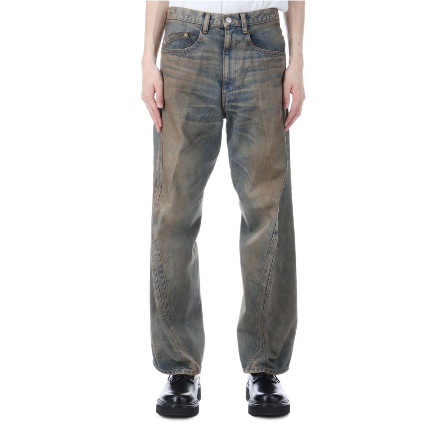 【SALE】3D TWISTED WIDE LEG JEANS - MUD FADED INDIGO (NF251P14A) NVRFRGT(ネヴァーフォーゲット) |  | 04