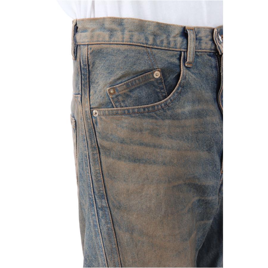 【SALE】3D TWISTED WIDE LEG JEANS - MUD FADED INDIGO (NF251P14A) NVRFRGT(ネヴァーフォーゲット) |  | 08