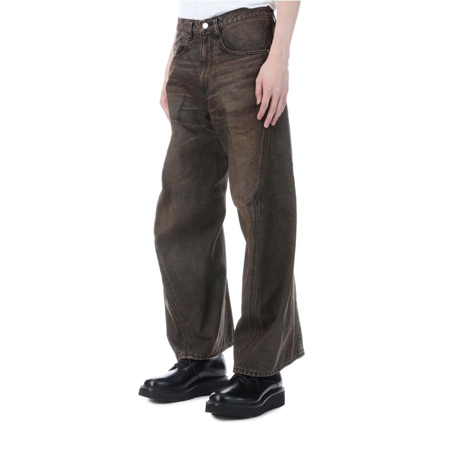 【SALE】3D TWISTED WIDE LEG JEANS - MUD FADED BLACK (NF251P14A) NVRFRGT(ネヴァーフォーゲット) |  | 04