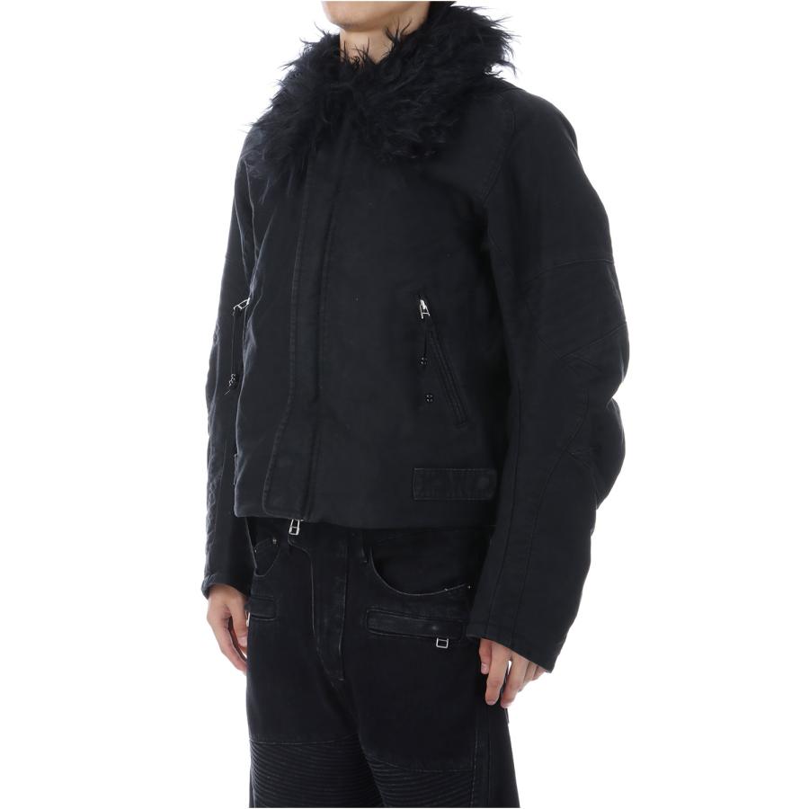 PADDED SHEARING COLLAR BIKER JACKET - BLACK (NF252J03) NVRFRGT(ネヴァーフォーゲット) |  | 03