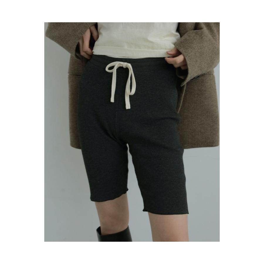 【SALE】Rib Biker Pants - CHARCOAL GRAY (62520717) anuke(アンヌーク) |  | 05
