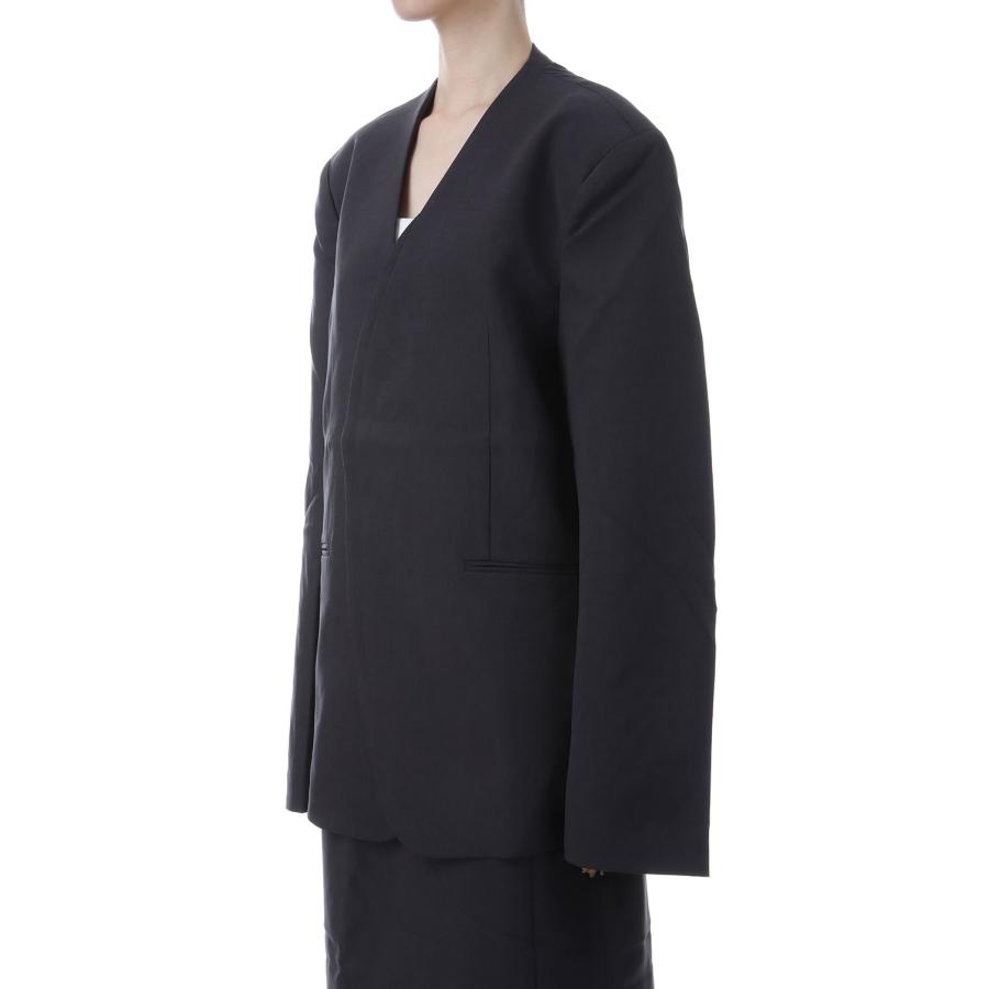 Collarless Over Jacket - CHARCOAL GRAY (62520106) anuke(アンヌーク) |  | 01