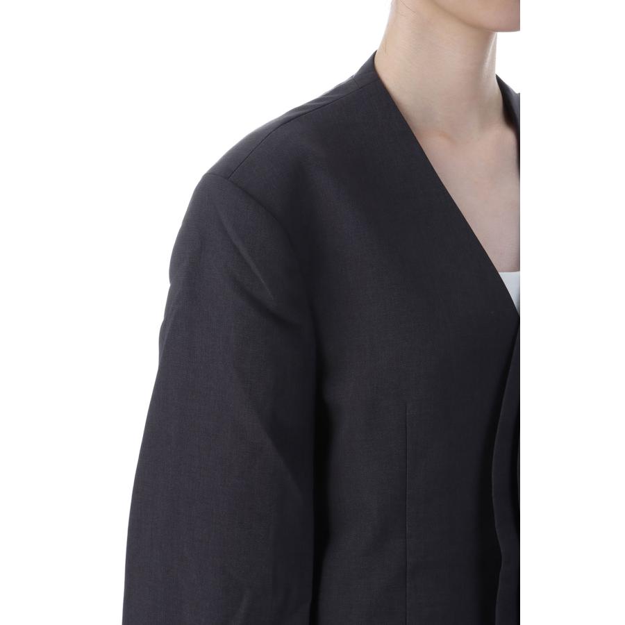 Collarless Over Jacket - CHARCOAL GRAY (62520106) anuke(アンヌーク) |  | 03