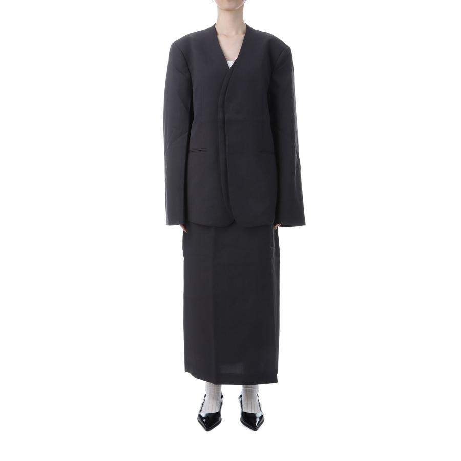 Collarless Over Jacket - CHARCOAL GRAY (62520106) anuke(アンヌーク) |  | 05