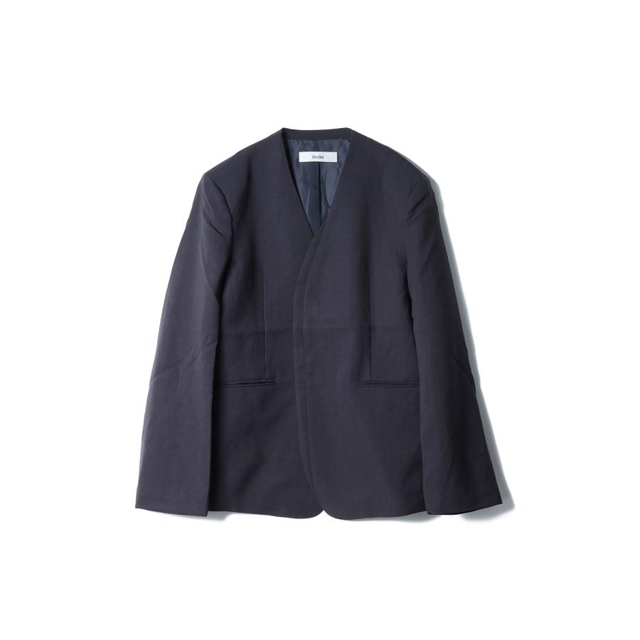 Collarless Over Jacket - CHARCOAL GRAY (62520106) anuke(アンヌーク) |  | 06