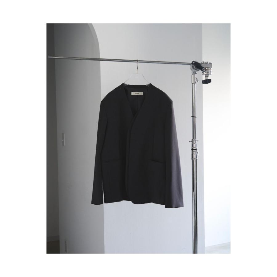 Collarless Over Jacket - CHARCOAL GRAY (62520106) anuke(アンヌーク) |  | 08