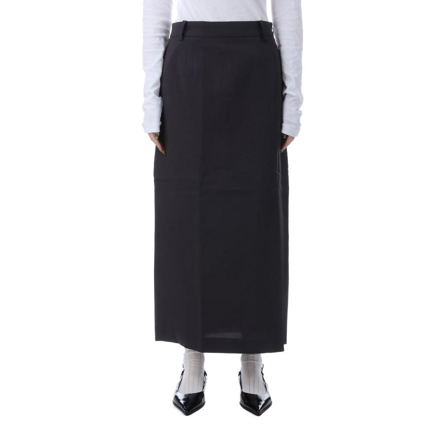 Heather Stretch Middleskirt - CHARCOAL GRAY (62520801) anuke(アンヌーク) | 
