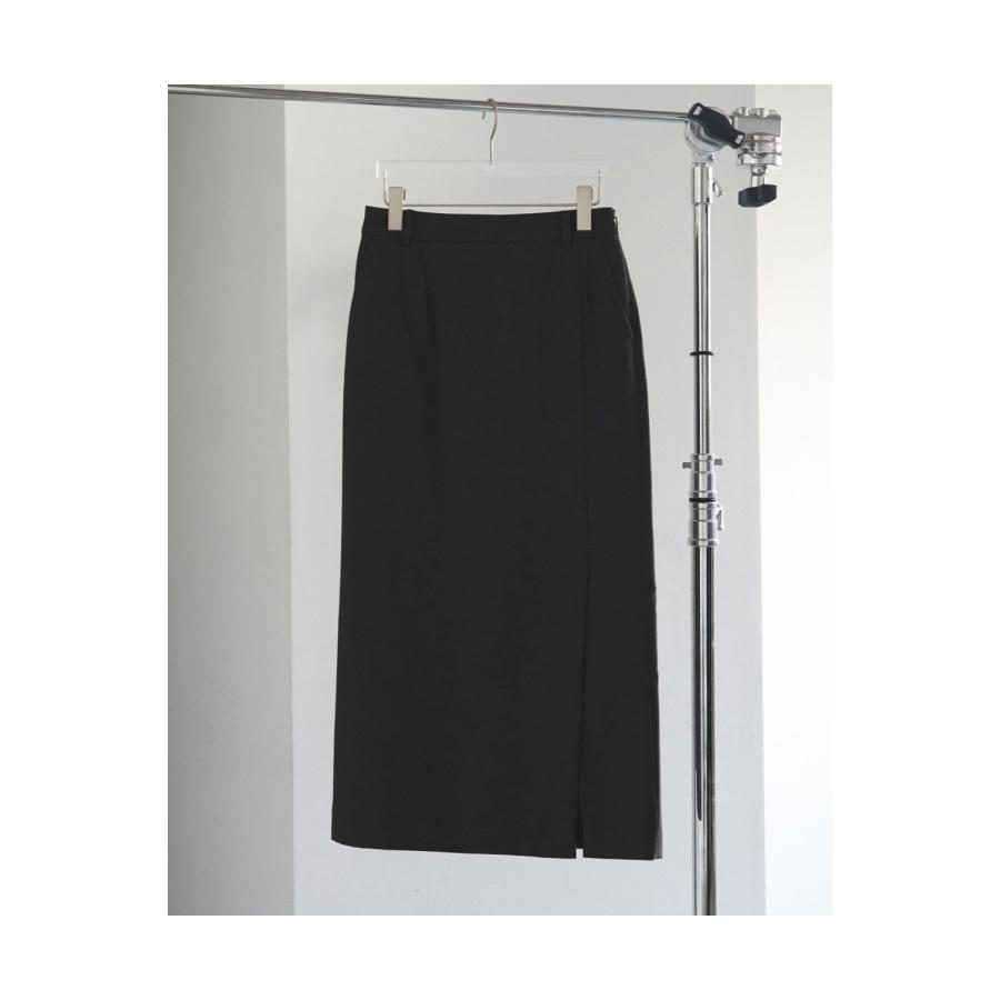Heather Stretch Middleskirt - CHARCOAL GRAY (62520801) anuke(アンヌーク) |  | 07