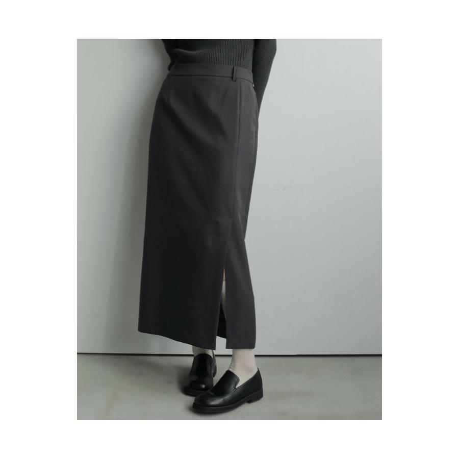 【SALE】Heather Stretch Middleskirt - CHARCOAL GRAY (62520801) anuke(アンヌーク) |  | 08