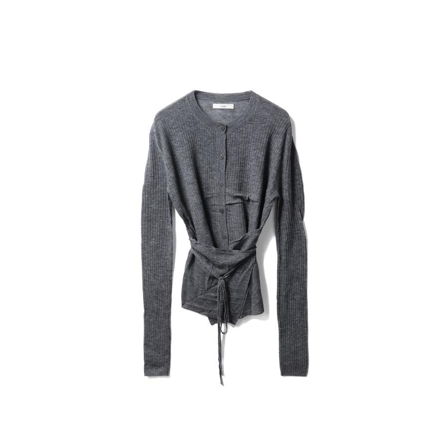【SALE】Wool Cachecoeur Cardigan - CHARCOAL GRAY (62520502) anuke(アンヌーク) |  | 08