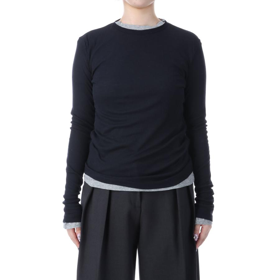 Layered Sheer Long T-shirts - NAVY (62520617) anuke(アンヌーク) | 