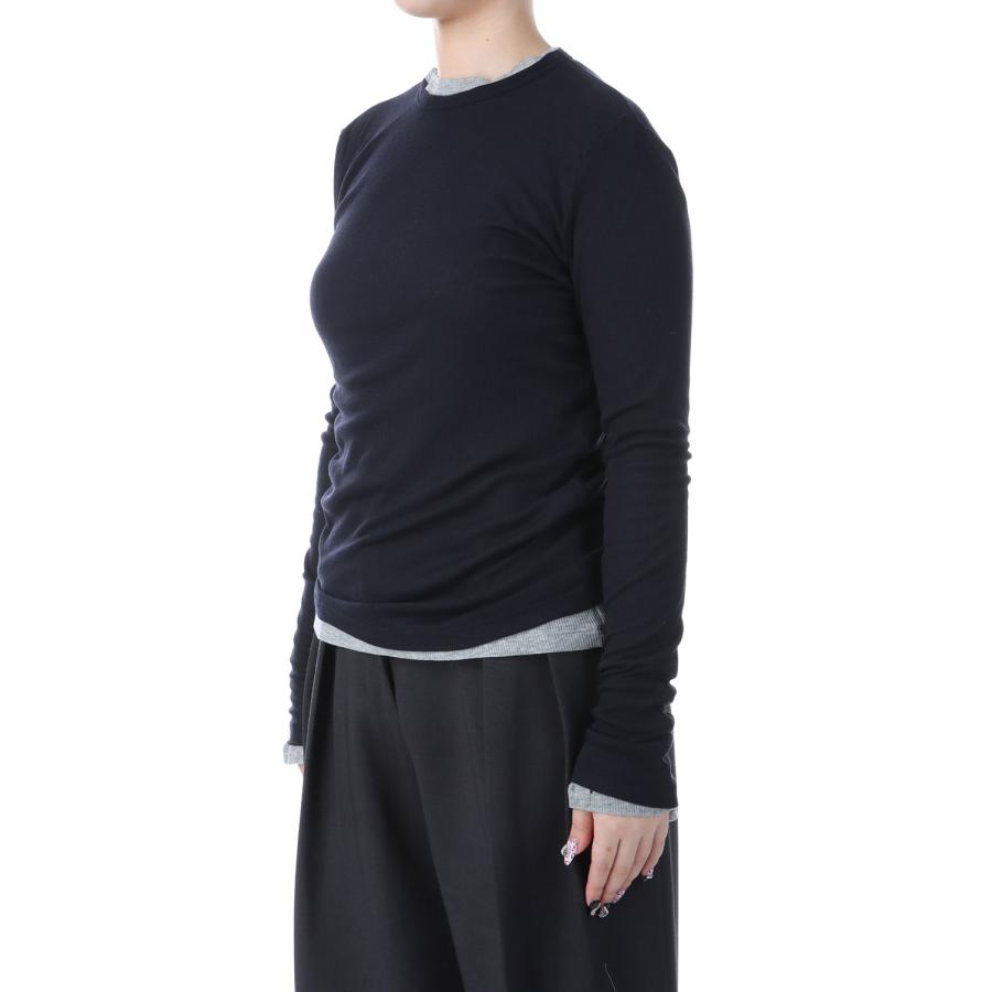 Layered Sheer Long T-shirts - NAVY (62520617) anuke(アンヌーク) |  | 01