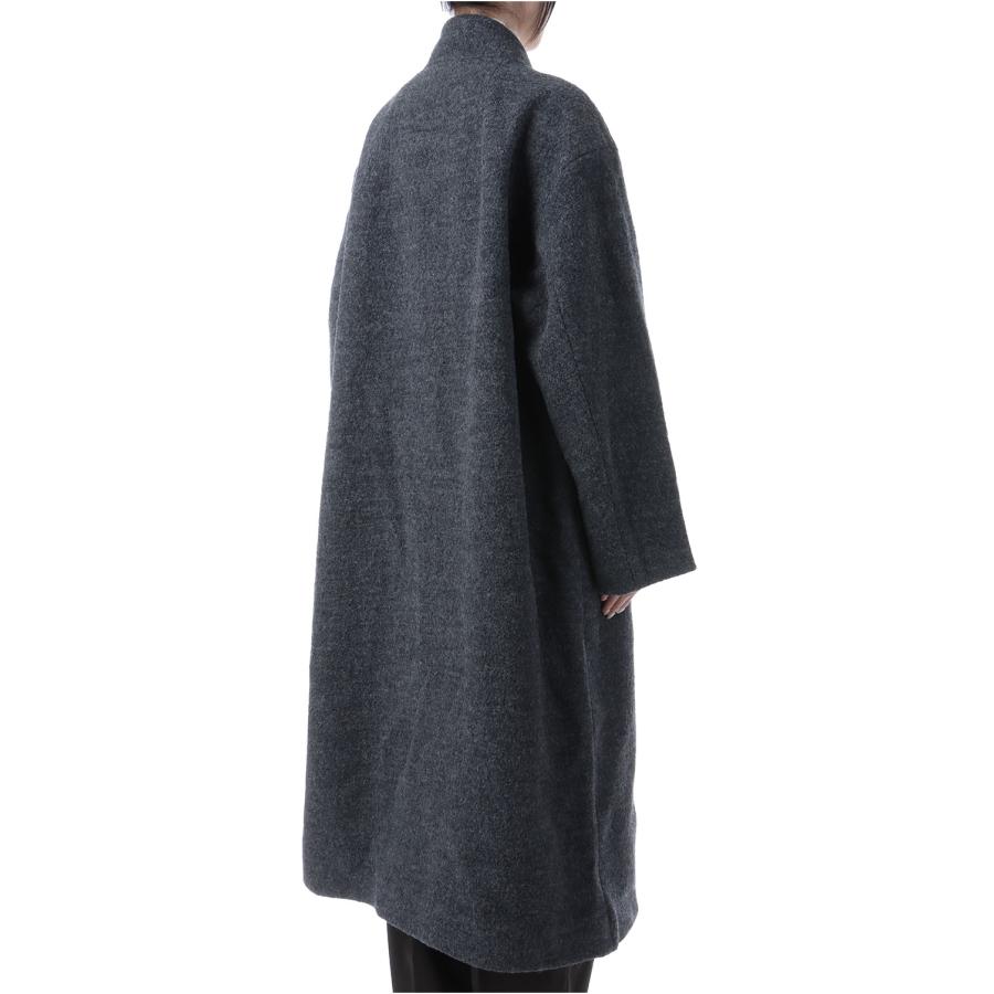 Collarless Cocoon Coat - CHARCOAL GRAY (62520003) anuke(アンヌーク) |  | 04