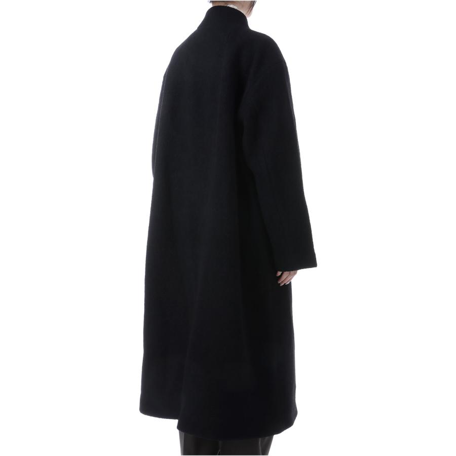 Collarless Cocoon Coat - BLACK (62520003) anuke(アンヌーク) |  | 04