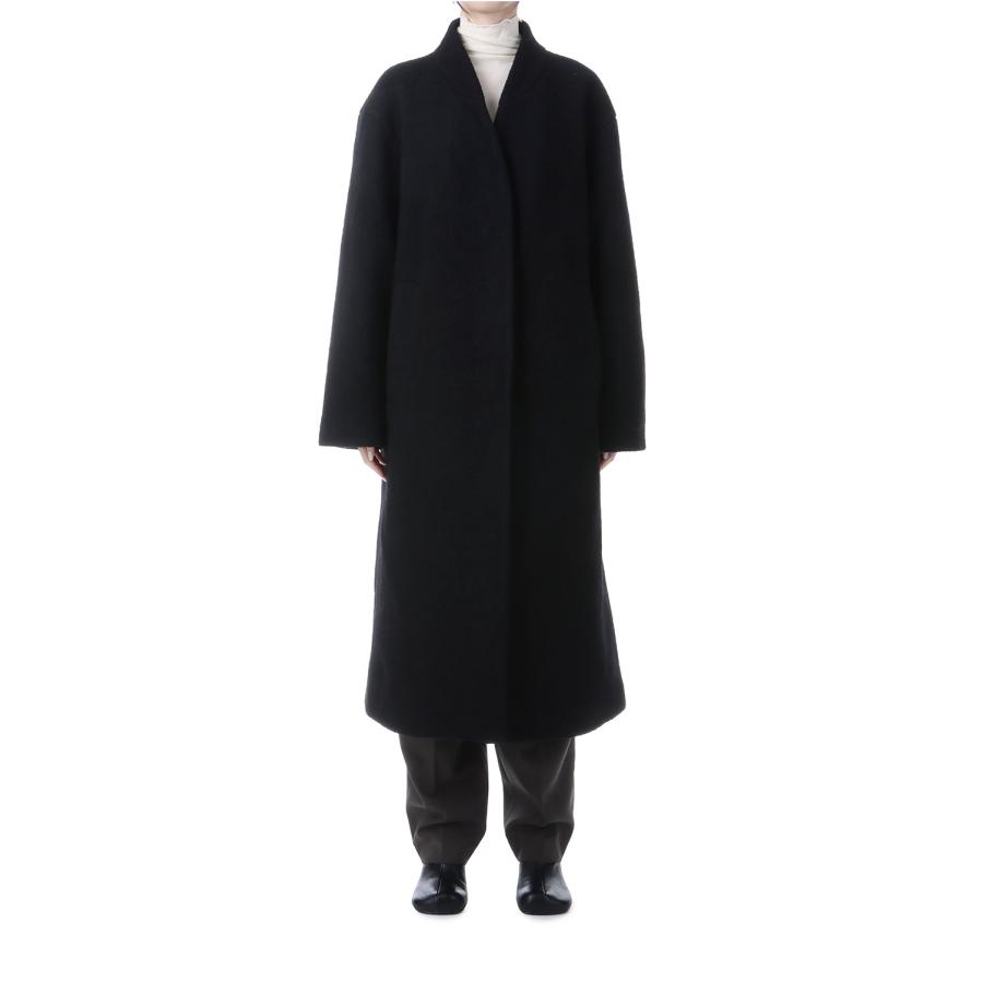 Collarless Cocoon Coat - BLACK (62520003) anuke(アンヌーク) |  | 07