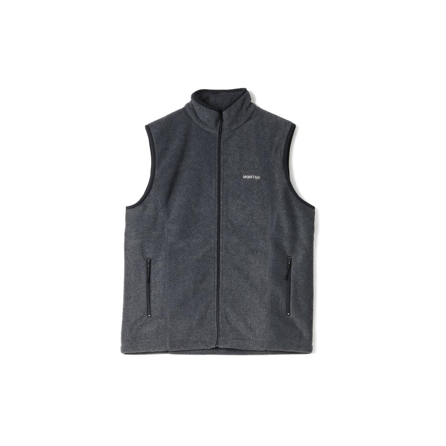 Fleece Zip Vest - CHARCOAL GRAY (62520113) anuke(アンヌーク) | 