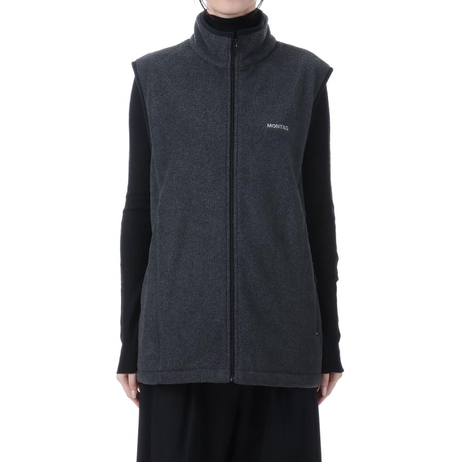 Fleece Zip Vest - CHARCOAL GRAY (62520113) anuke(アンヌーク) |  | 01